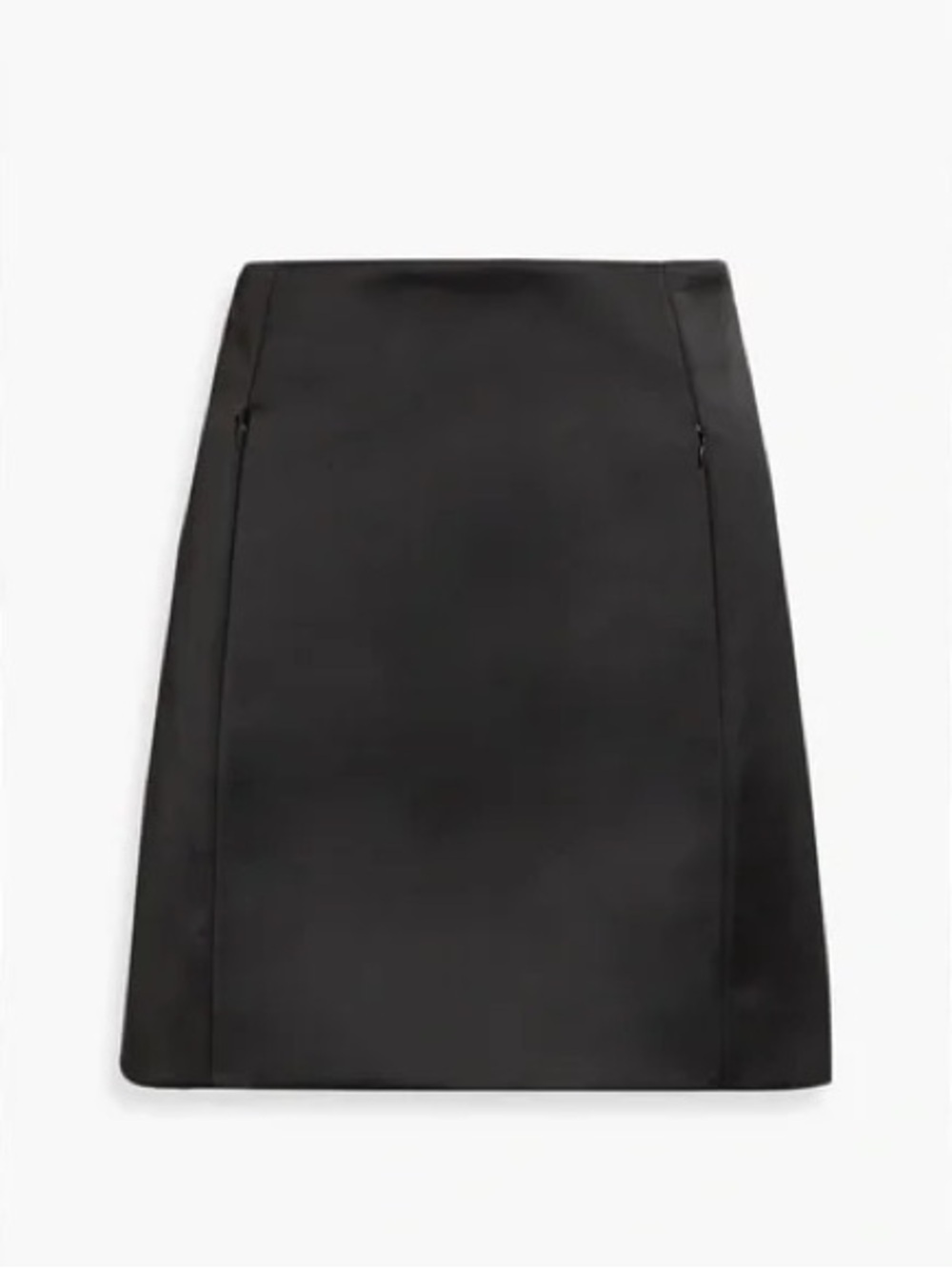 NEW ALEXANDER WANG Black High Waist A-Line Mini Skirt  Double Pocket Accent 6